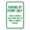 Signmission Parking by Permit Only Vehicles Without Heavy-Gauge Aluminum Sign, 12" x 18", A-1218-23457 A-1218-23457 - alternate 1